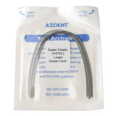 Azdent Дуги Super Elastic (SE), 016x022, Lower, Ovoid Form, 10 шт